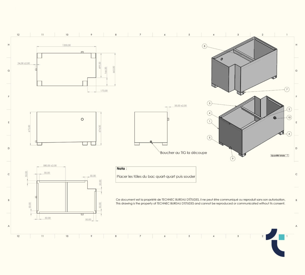 Cuve de rétention - Bureau d'études - Technec